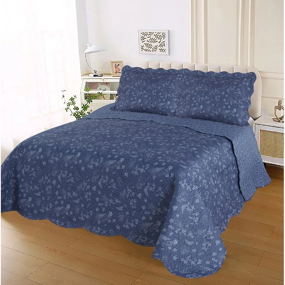 Jogo Colcha Cobre Leito Estampada Dupla Face Casal Ultrassonic 220x240cm - Colcha Cidreira