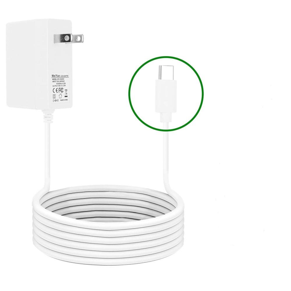 Cabo de carregador 5V2A para monitores de bebês VTech RM5864 HD 2HD brancos