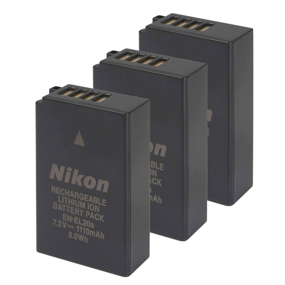 Pacote de bateria Nikon EN-EL20a recarregável de íon de lítio 7,2 V