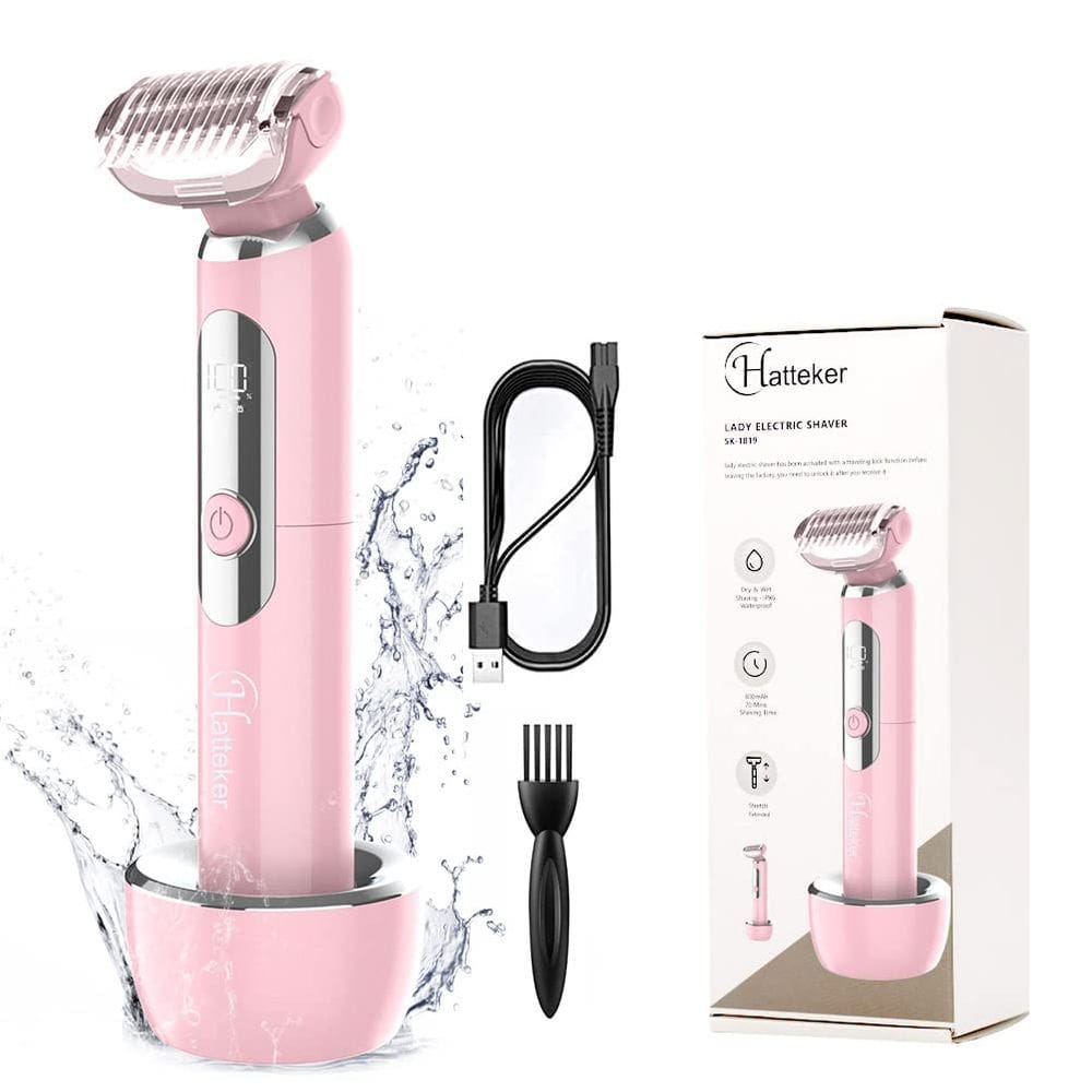 Máquina de barbear elétrica Lady Shaver Hatteker Wet Dry Recarregável Feminina