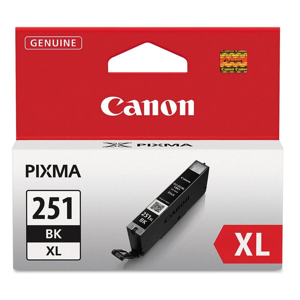 Tanque de tinta Canon CLI-251XL preto genuíno para impressoras MG6320