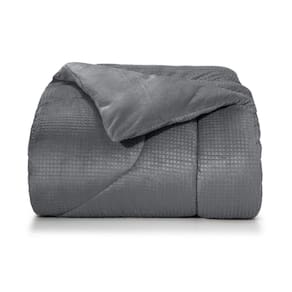 Edredom Dupla Face De Plush Lugano Queen 235x260cm - Ardosia
