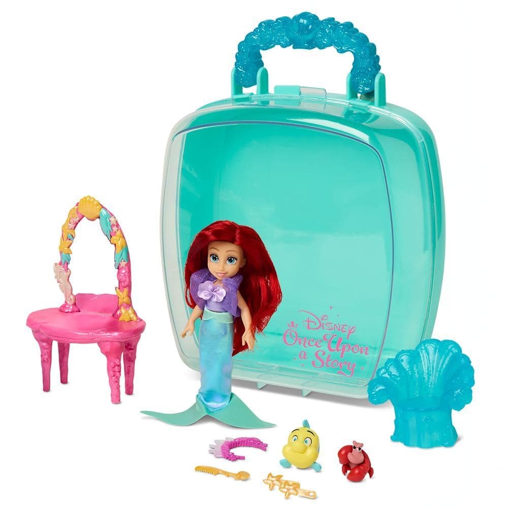 Mini conjunto de brinquedos para bonecas Disney Store Princess Ariel de 13 cm com acc