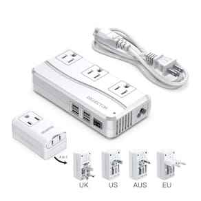 Conversor de energia ISELECTOR 250W 220V a 110V com 8 portas