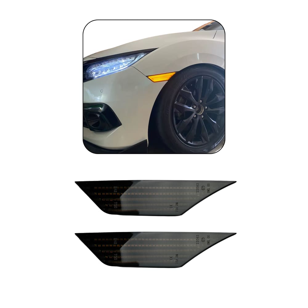 Led lateral 12V Preto com Amarelo Honda Civic G10SiSport