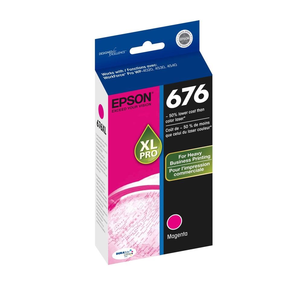 Cartucho de tinta Epson 676 DuraBrite Magenta de Ultra Alta Capacidade