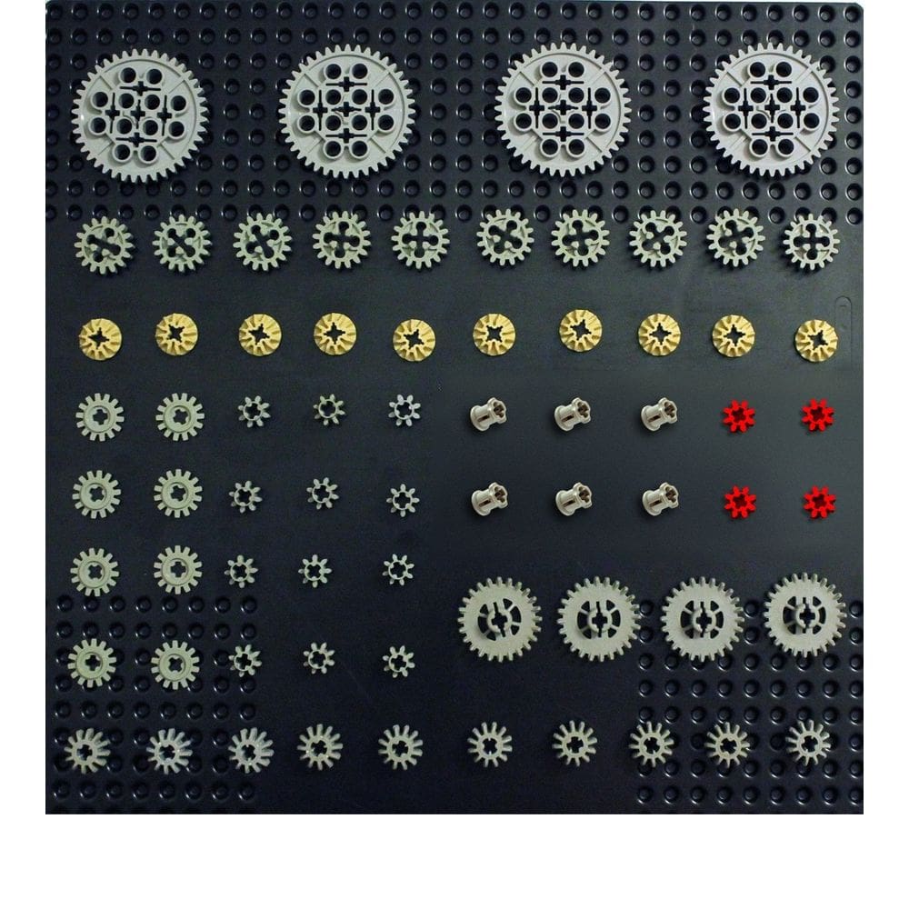 Conjunto de pacotes LEGO Technic GEAR, 68 unidades para o robô Mindstorms NXT