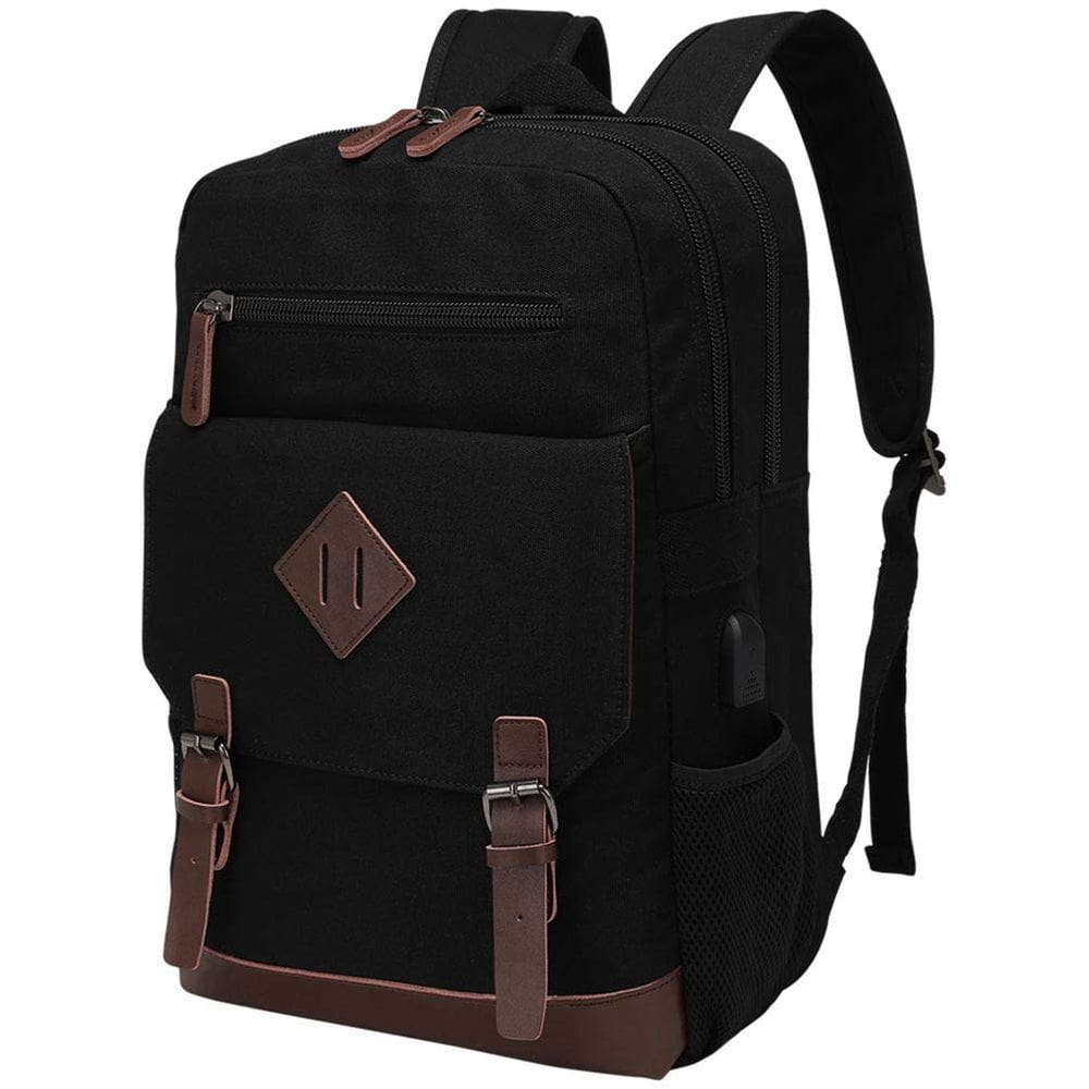 Mochila de lona Modoker Mochila vintage para laptop de 15,6"