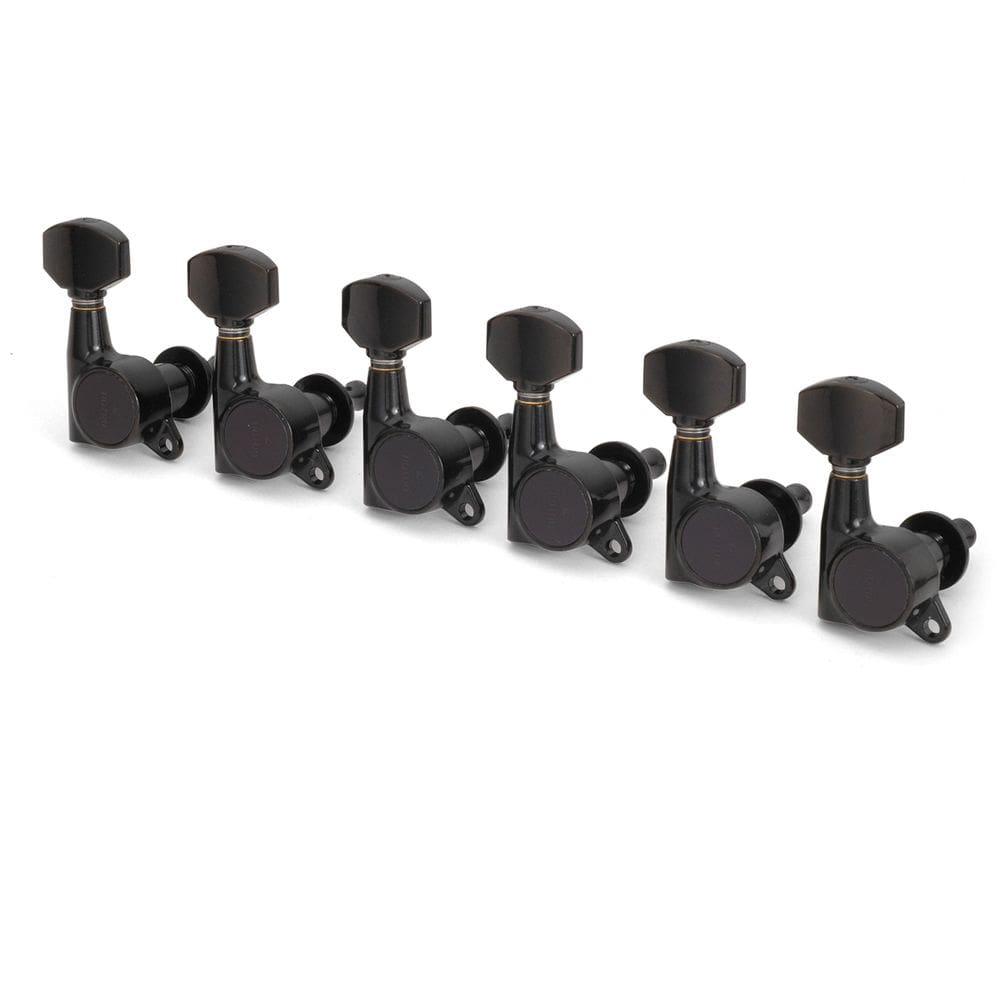 Máquinas de afinação Gotoh Schaller-Style Knob 6 em linha preta