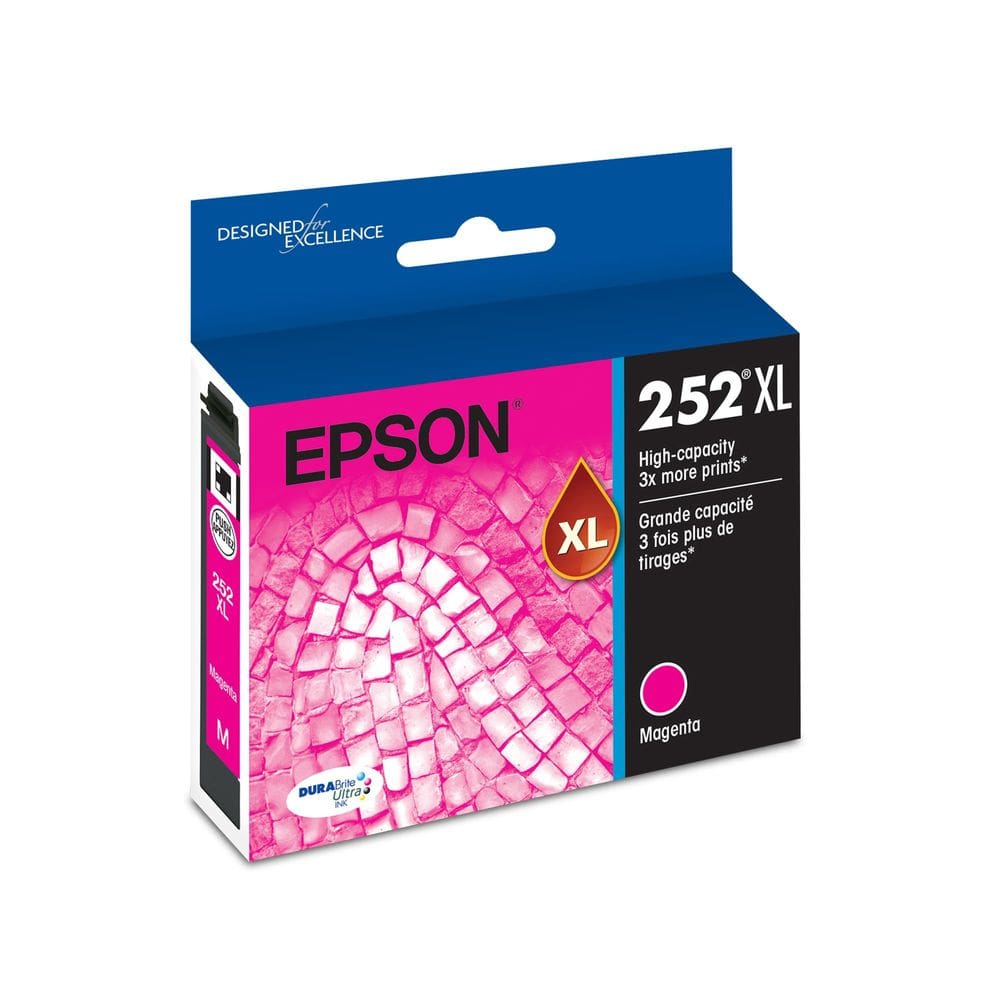 Cartucho de tinta Epson 252 DuraBrite Magenta de Ultra Alta Capacidade