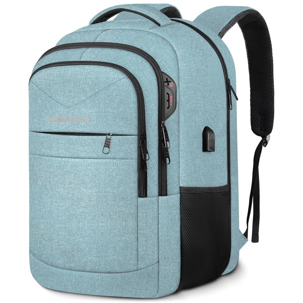 Mochila Lapsouno Extra Large de 17 polegadas com porta USB - verde