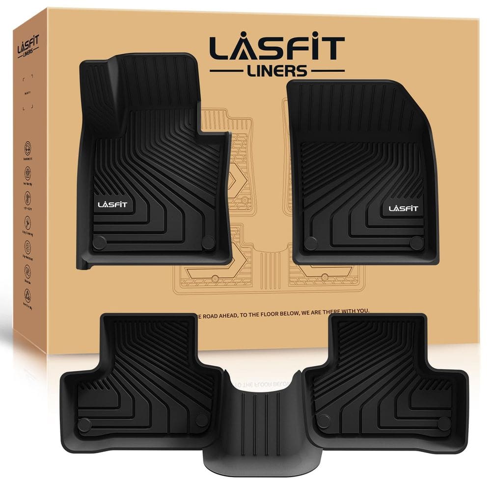 Tapetes de chão LASFIT para Volvo XC60 2018-2025 T5 T6 Preto