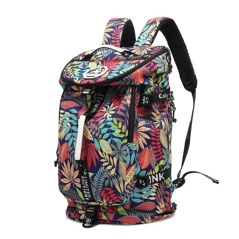 Mochila de ginástica Kalesi Floral impermeável para mulheres