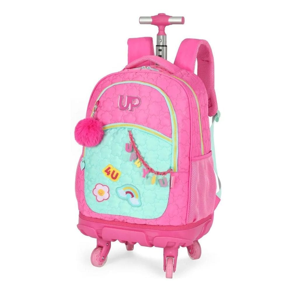Mochila Escolar Infantil Up4you Rodinhas De Skate 360