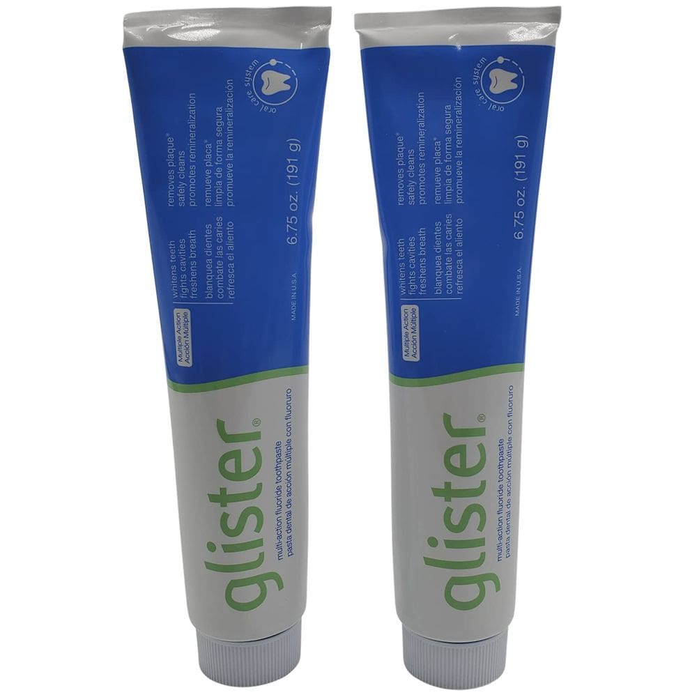 Pasta de dente Amway Glister Multi-Action Fluoreto, pacote com 2 unidades
