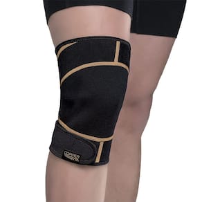 Joelheira Copper Fit Rapid Relief com terapia quente/fria preta