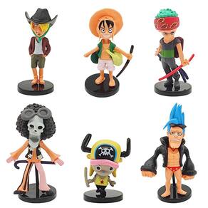 Figuras de ação Fanquexy, 6 peças, estatuetas de anime, 5-8 cm, PVC