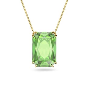 Colar com pingente Swarovski Millenia, cristal verde, dourado