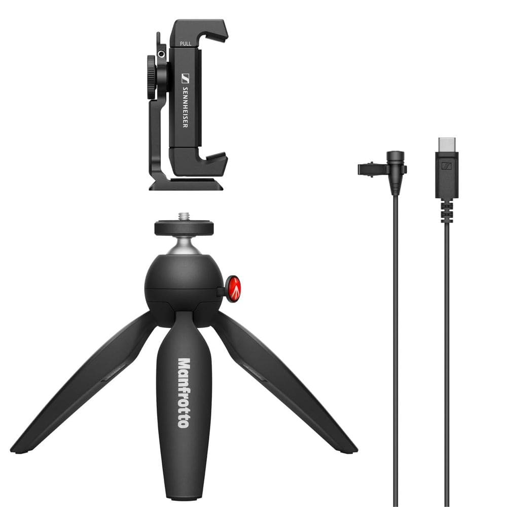 Microfone condensador Sennheiser XS Lav USB-C + Kit móvel