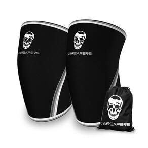 Mangas de joelho Gymreapers de 7 mm para agachamento, fitness e levantamento de peso