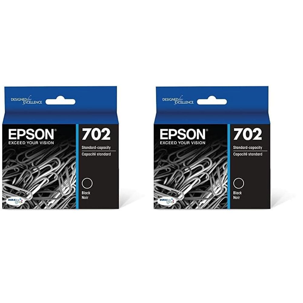 Cartucho de tinta Epson T702 DuraBrite Ultra Black (pacote com 2)