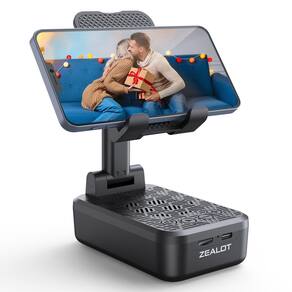 Alto-falante Bluetooth ZEALOT Z7 com suporte de telefone preto