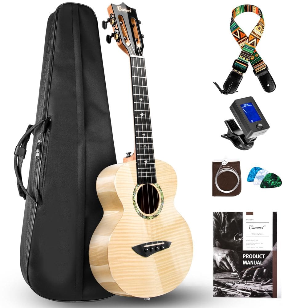 Ukulele Concert Caramel CAG64 Glossy White Curly Maple
