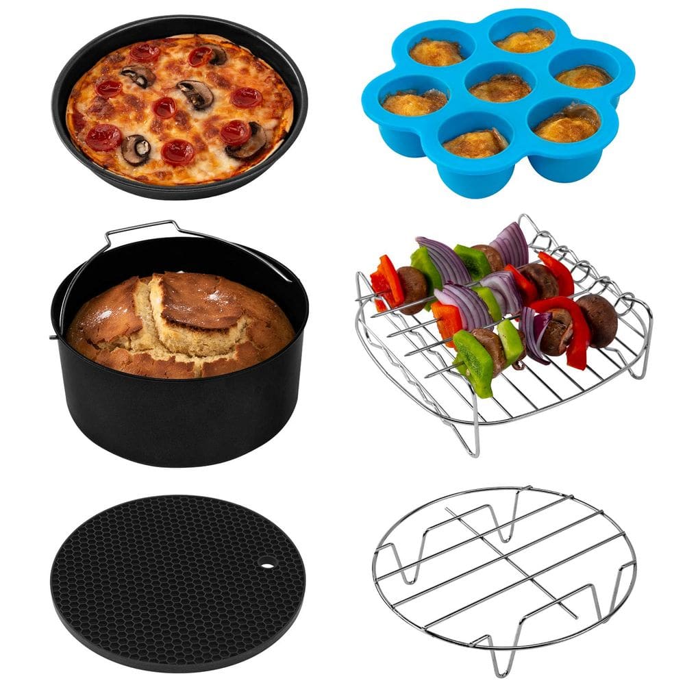 Conjunto de 6 acessórios para fritadeiras Air Fryer COSORI para fornos de 5,8 QT pretos