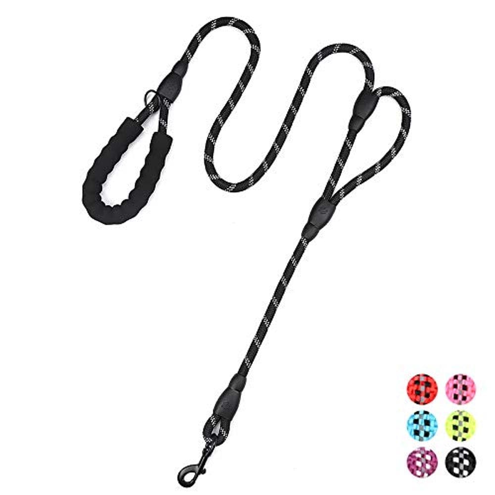 Corda para animais de estimação Dog Leash Plutus de 1,8 m de comprimento com alça dupla reflexiva