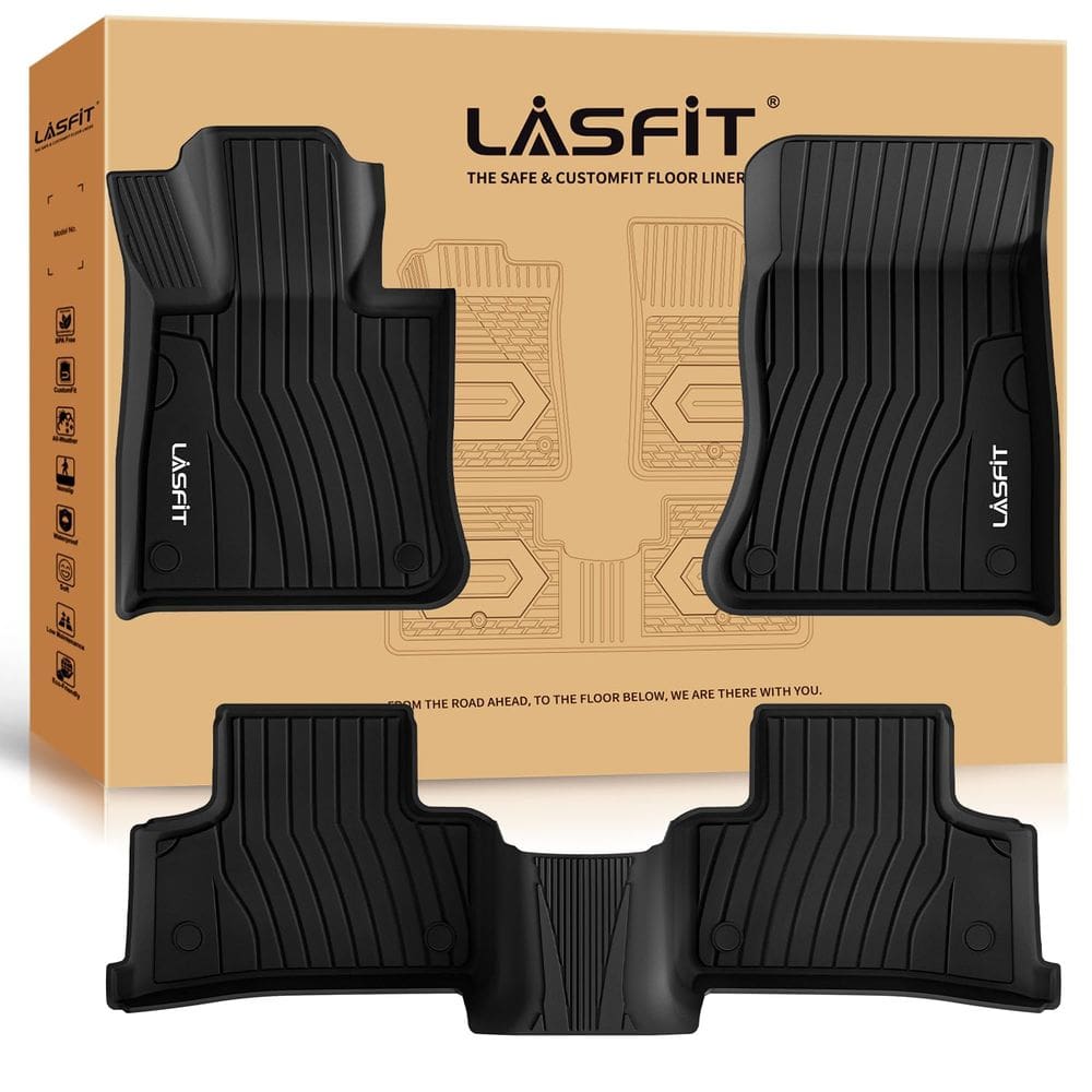 Tapetes de chão LASFIT para Mercedes Benz GLC 2023-2025 pretos