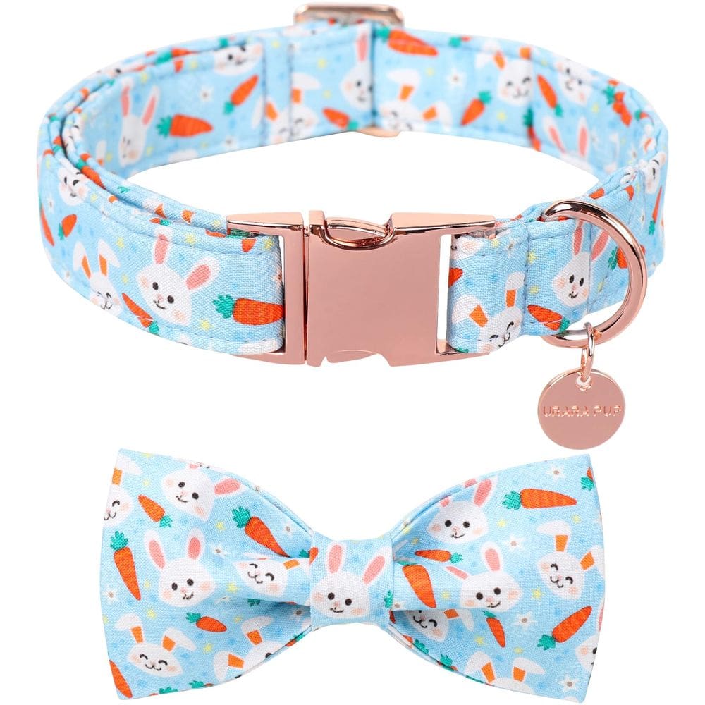 Coleira de cachorro UP URARA PUP Easter com gravata borboleta para cães grandes