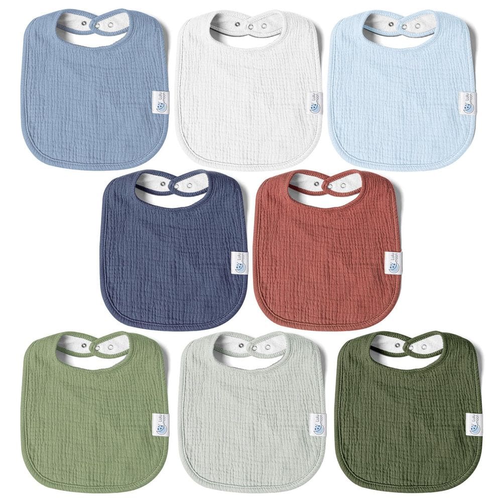 Baby Drool Bibs lulumoon Muslin 100% algodão para meninos e meninas