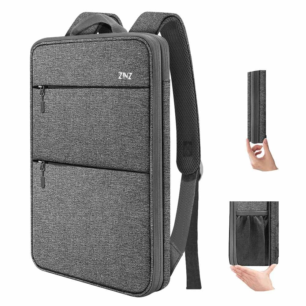 Mochila para laptop ZINZ Slim & Expansível 15-16&quot; com porta USB