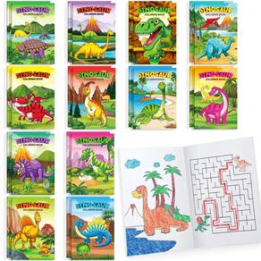 Livros para colorir BenLouis Dinosaur Mini 24 unidades para festa infantil