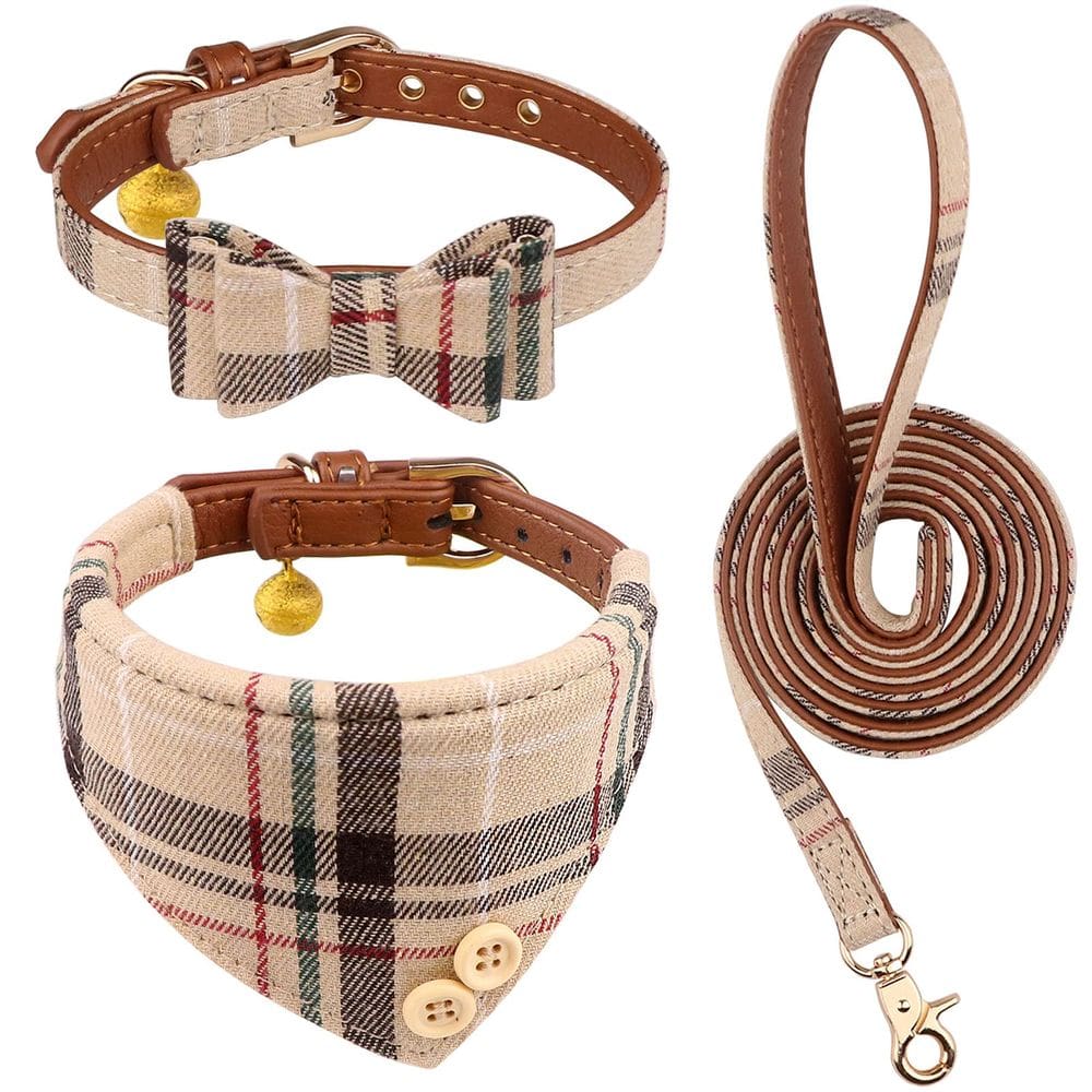 Conjunto de coleiras e coleiras Blaoicni para cães e gatos pequenos