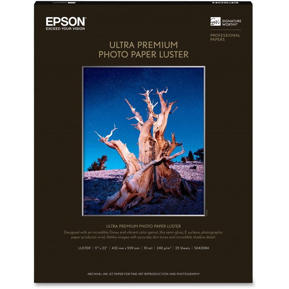 Papel fotográfico Epson Ultra Premium LUSTER 17x22” 25 folhas