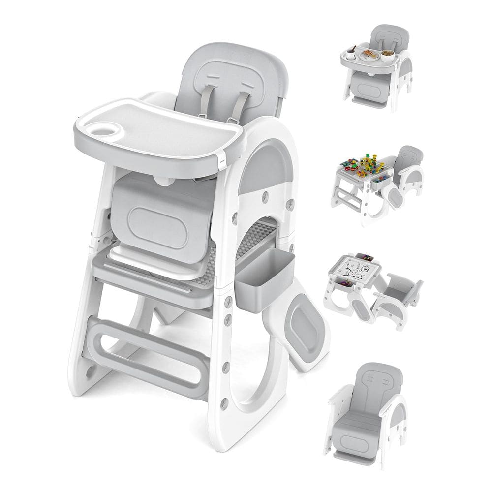 Cadeira alta conversível para bebês Rabbit Rustler com conjunto de mesa e cadeiras