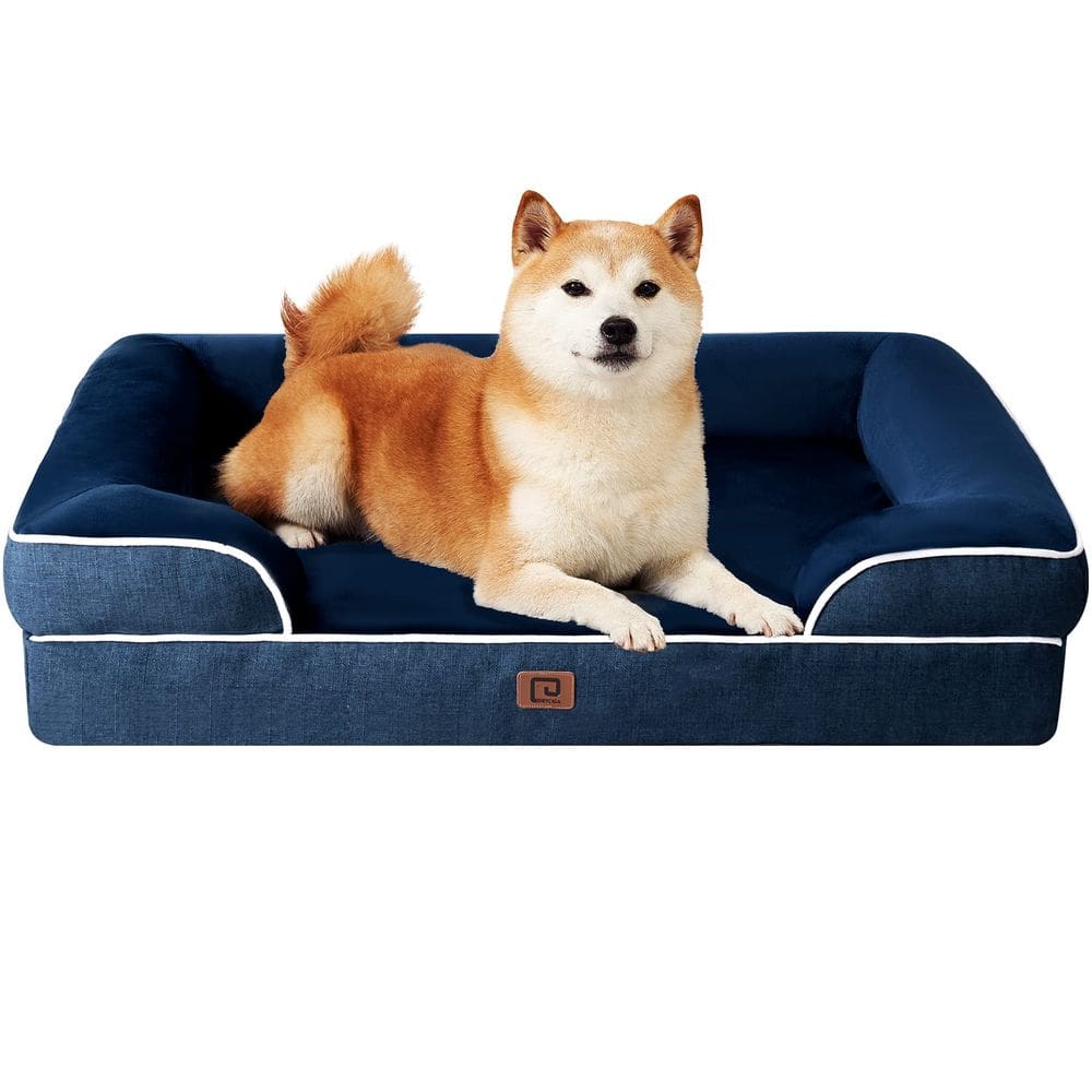 Cama ortopédica para cães EHEYCIGA Waterproof Memory Foam Large