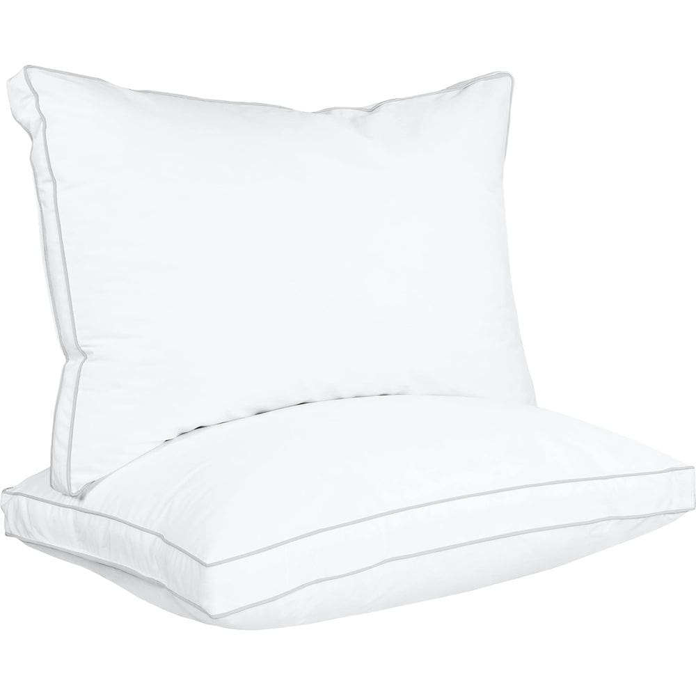 Almofadas de cama Utopia Bedding, tamanho padrão, conjunto de 2 brancos