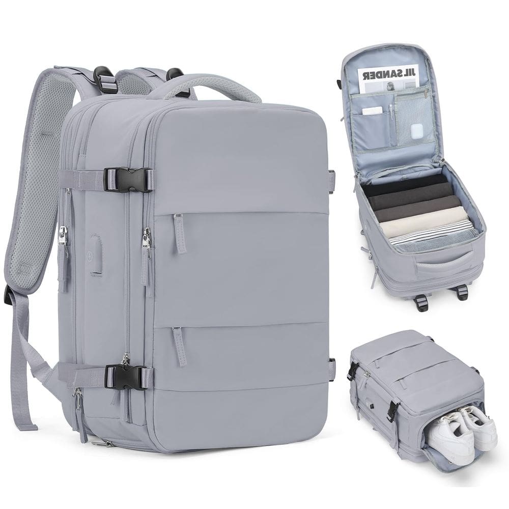 Mochila coofay expansível para viajar de avião