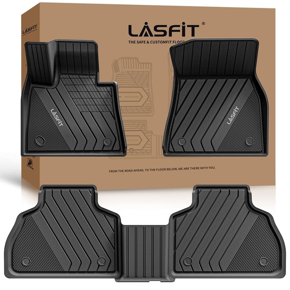 Tapetes de chão LASFIT para BMW X7 2019-2025 7 lugares TPE preto