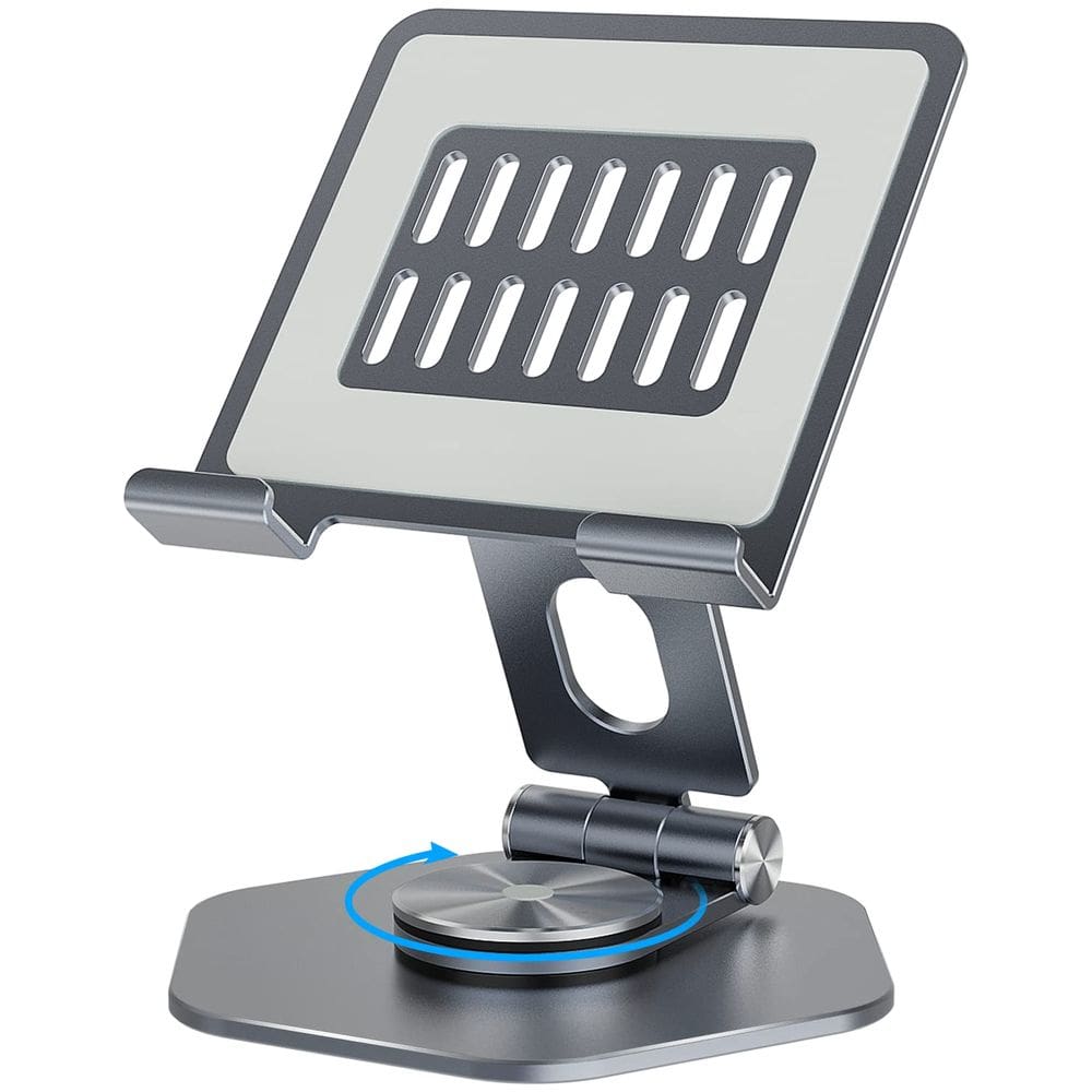 Suporte para tablet SOJUNER Swivel com base giratória 360, cinza