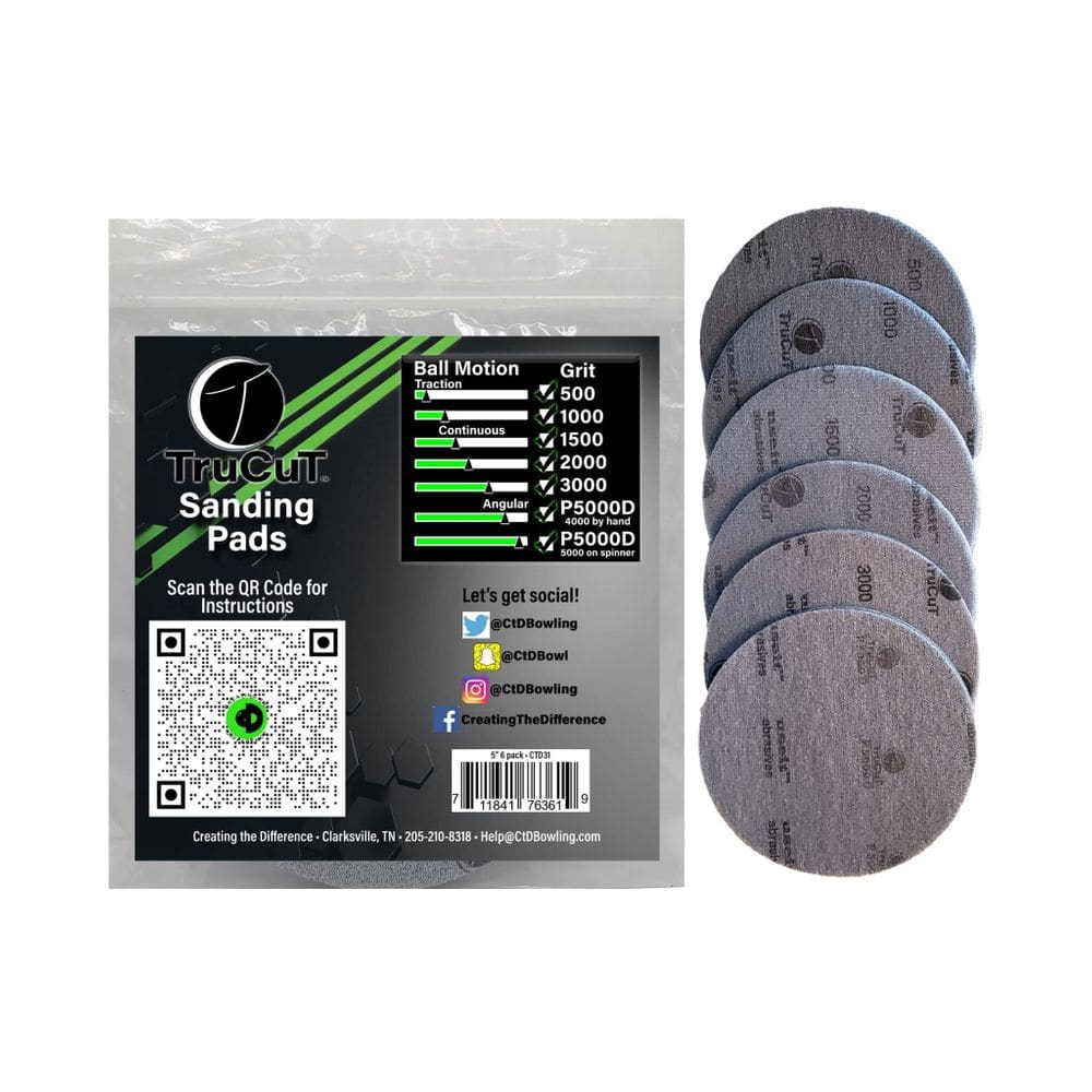 Almofadas de lixar Creating the Difference TruCut, pacote com 6 para boliche