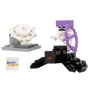 Minifigura e esqueleto de brinquedo LEGO Minecraft Spider com mais de 6 anos