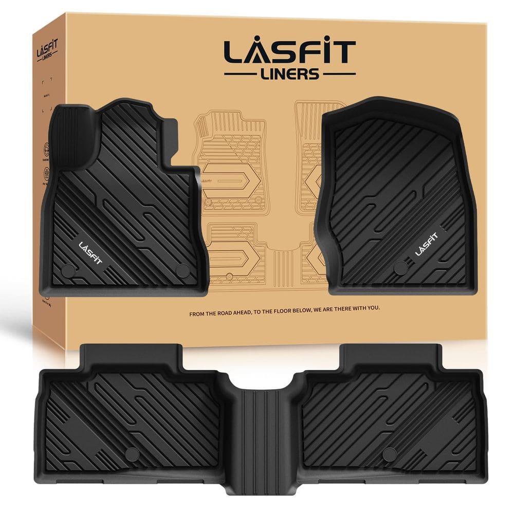 Tapetes de chão LASFIT para Ford Explorer 2020-2025 TPE 3 peças pretas