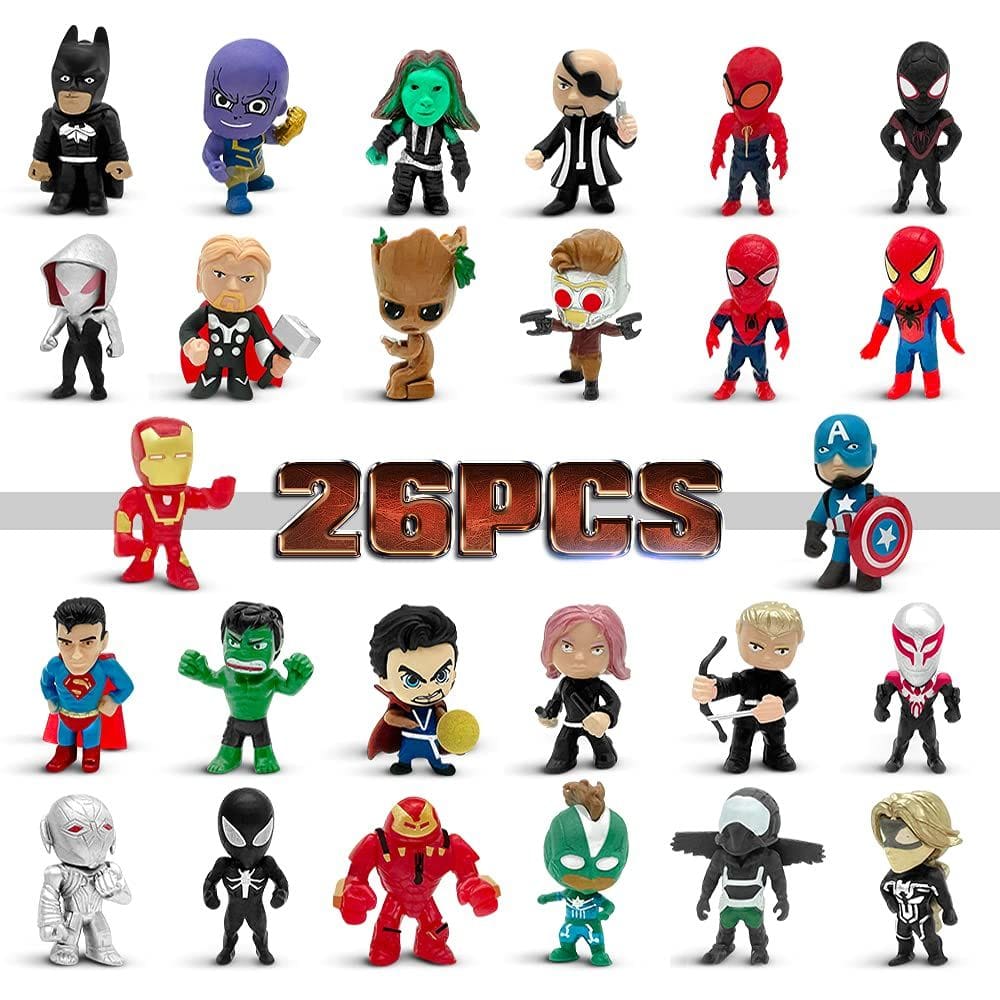 Figuras de ação Genqiang Mini Superhero 26 unidades para crianças