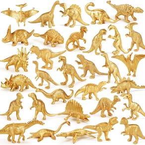 Mini bonecos de dinossauro AugToy Gold Plastic 48 unidades para crianças com mais de 2 anos