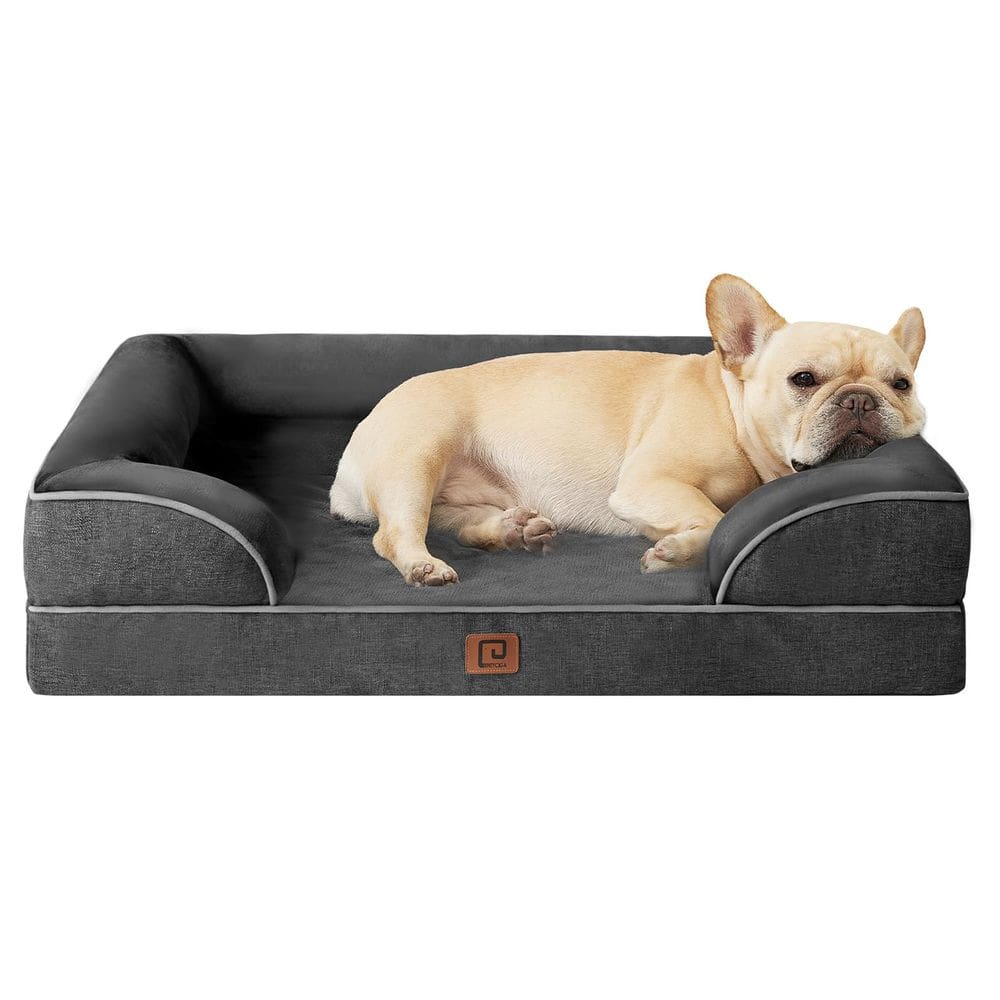 Cama de cachorro EHEYCIGA, espuma viscoelástica ortopédica, impermeável para pequenos