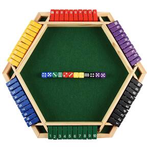Jogo Shut The Box ALANGDUO com 12 dados para 2-6 jogadores