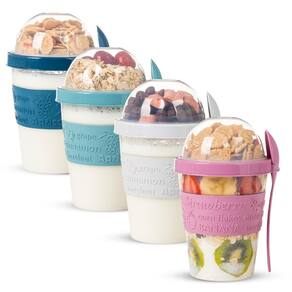 Recipiente de iogurte EYNEL On The Go 600 ml com tampa e colher de 20 onças